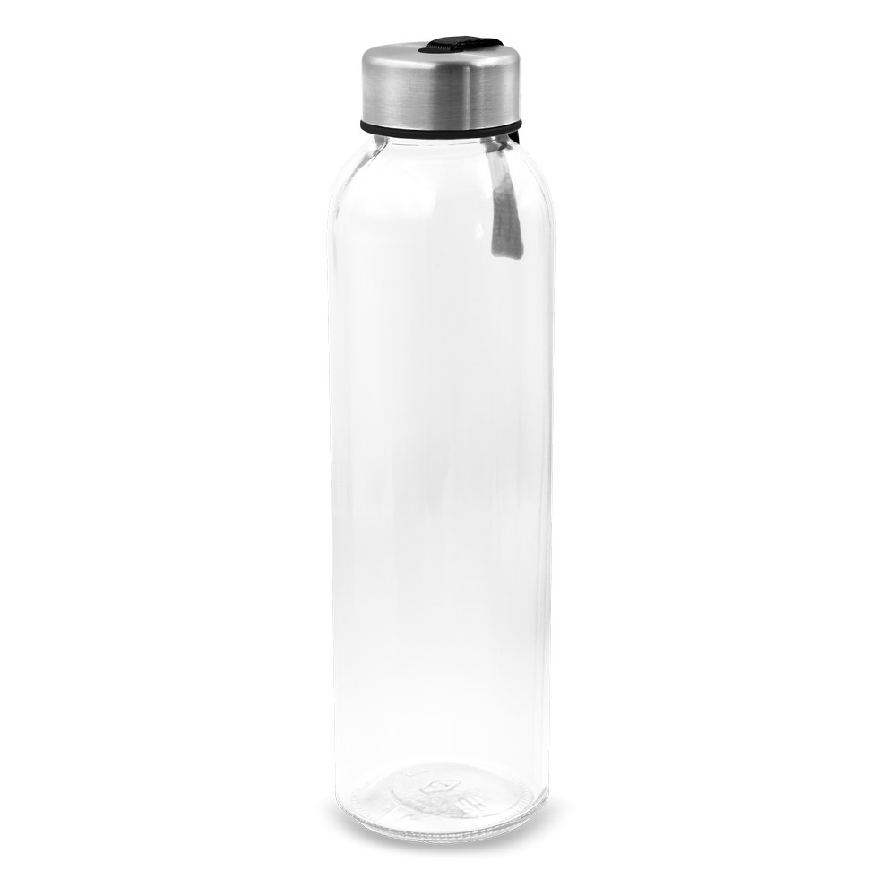 Szklana butelka 500 ml z kolorową wstążką | Viivi Czarny VA062-03 (2)