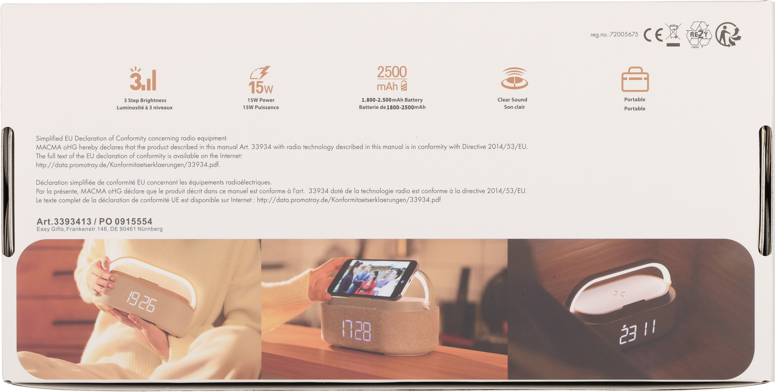 Głośnik Bluetooth LIMASSOL MoLu Beżowy 393413 (10)