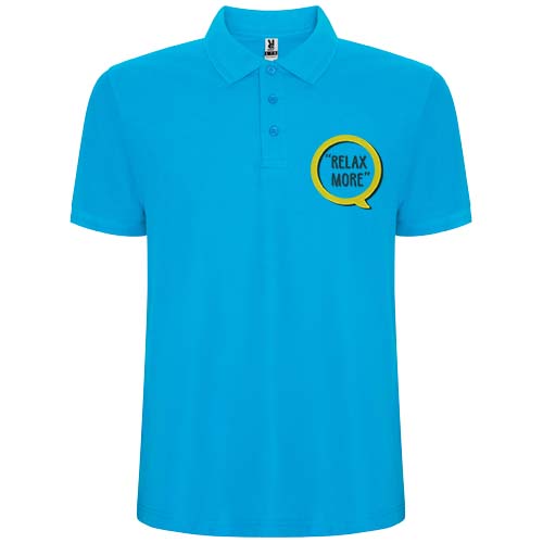 Pegaso Premium koszulka męska polo z krótkim rękawem Turkusowy R66094U5 (1)
