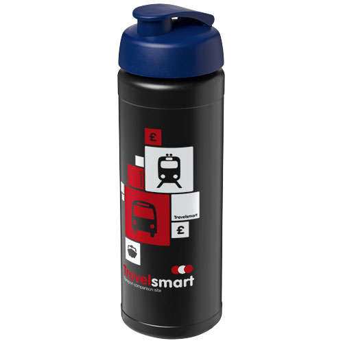 Bidon Baseline® Plus o pojemności 750 ml z wieczkiem zaciskowym Czarny-Niebieski 21007013 (1)