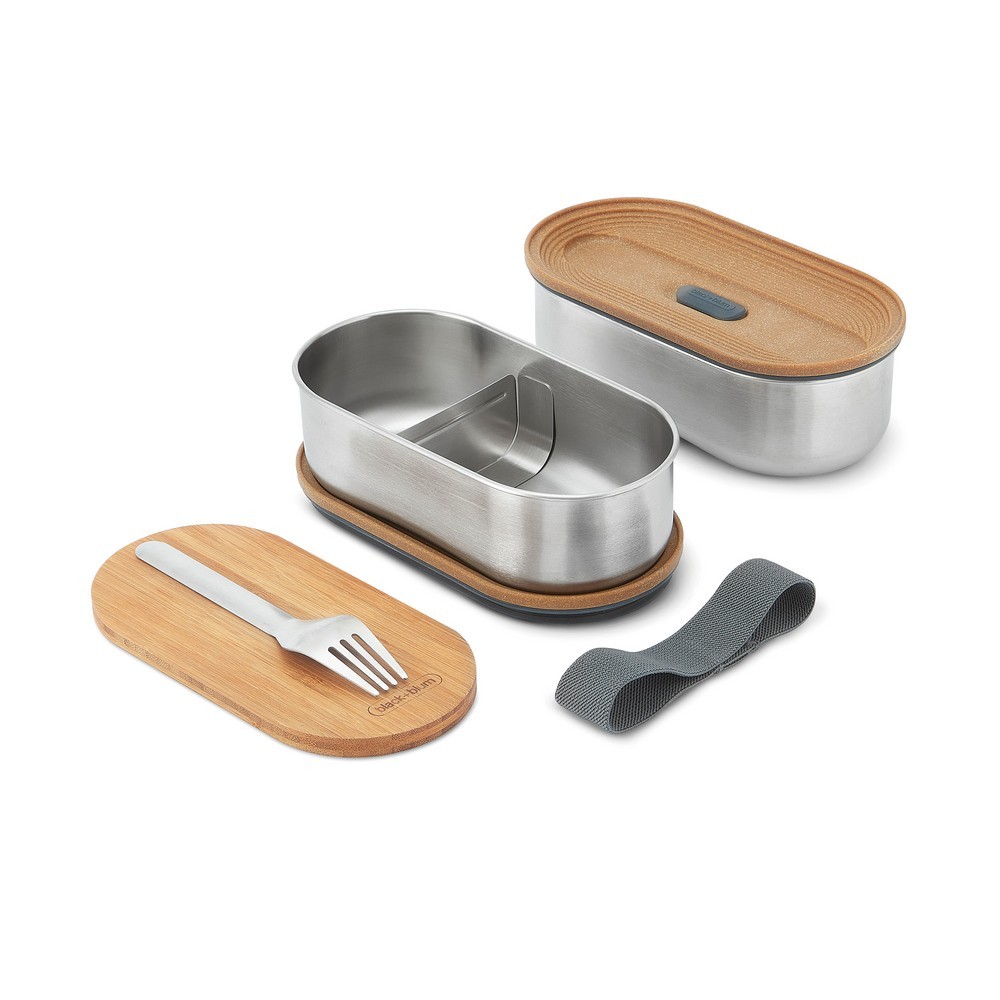 Lunchbox, pudełko śniadaniowe Black+Blum Double Bento Grey P439.2002 (3)
