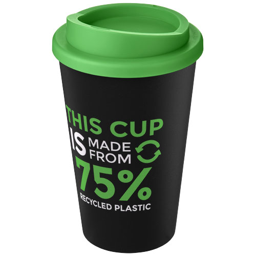Kubek Americano Eco z recyklingu o pojemności 350 ml Czarny-Zielony 21042210 (1)