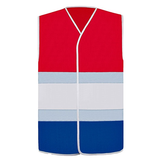 Kamizelka Odblaskowa Poliester - Black & Red & Gold Red KX144-806753 