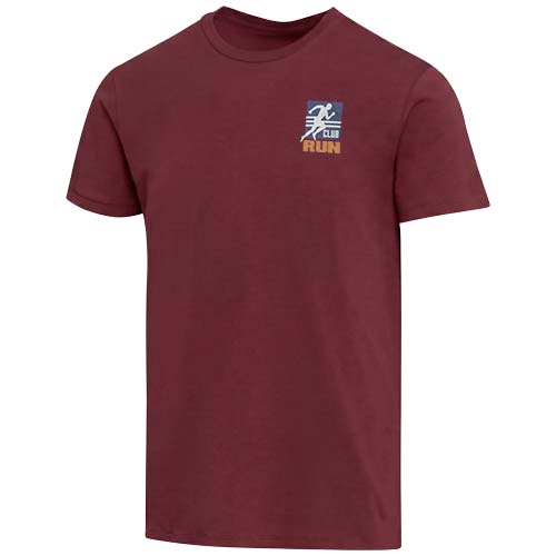 Balfour organiczna koszulka unisex o gramaturze 200 g/m² z krótkim rękawem i certyfikatem OCS Głęboki bordowy 3955722A (1)