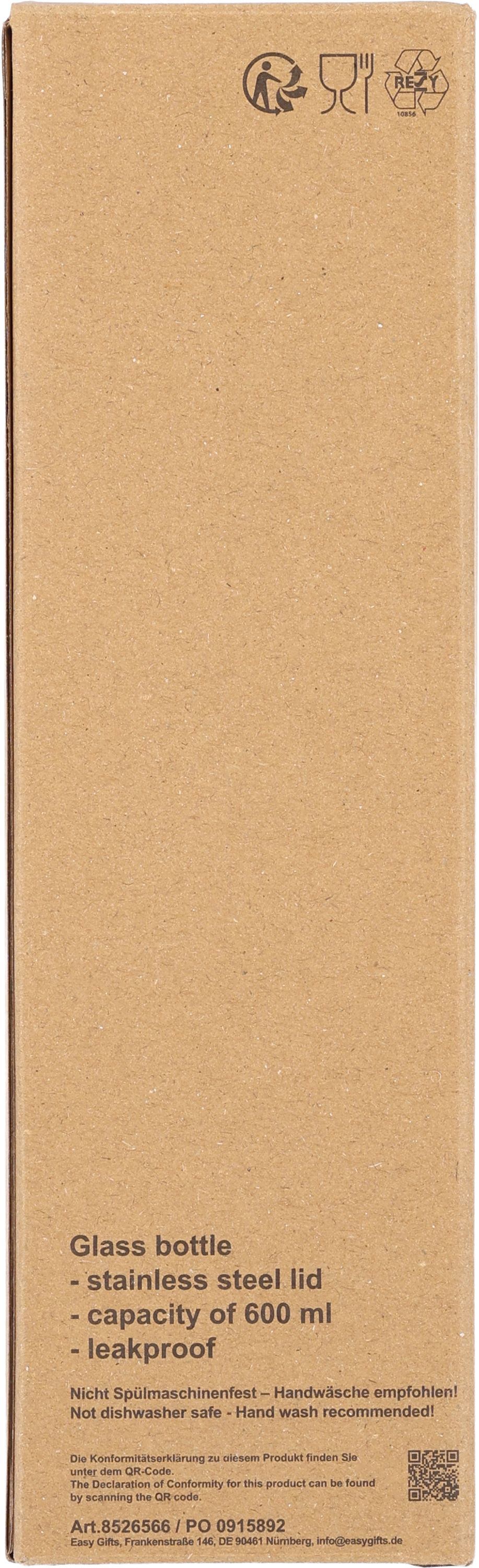 Butelka szklana ANTALYA 600 ml Przeźroczysty 526566 (8)