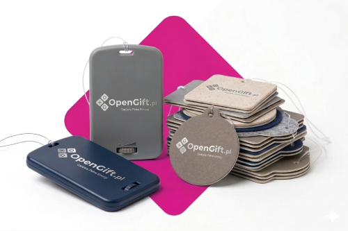 Zawieszki zapachowe z logo firmy