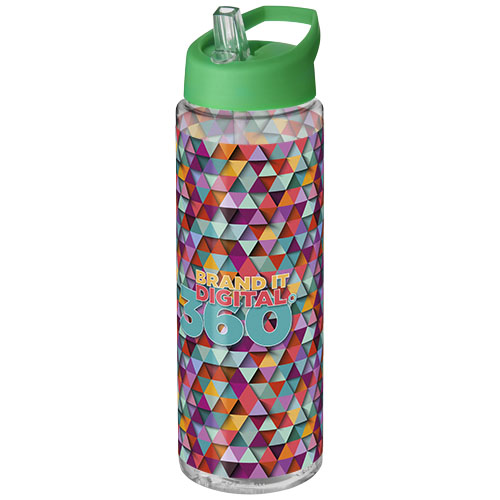 Bidon H2O Vibe o pojemności 850 ml z wieczkiem z dzióbkiem Przezroczysty-Zielony 21009610 (1)