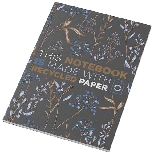 Gadżet reklamowy - 50x Notatnik A5 Novella Austen z miękką okładką z materiału z recyklingu, 50 kartek