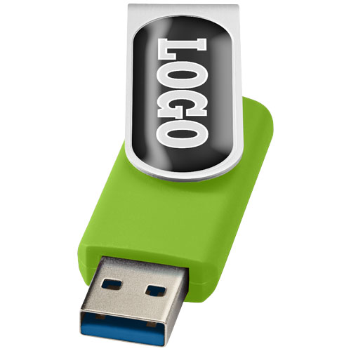 Rotate pendrive wyposażony w interfejs USB 3.0 z wypukłym nadrukiem Limonkowy 1Z50963N 