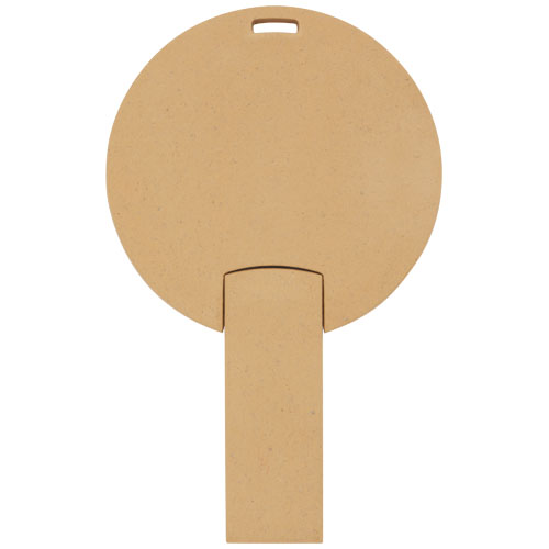 Okrągła pamięć USB z materiałów biodegradowalnych Kraftowy brąz 1Z48606H (4)