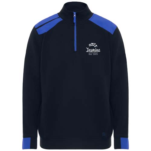 Maverick 280 g/m2 męski sweter z zamkiem błyskawicznym do połowy długości Granatowy-Królewski niebieski R8413E31 (1)