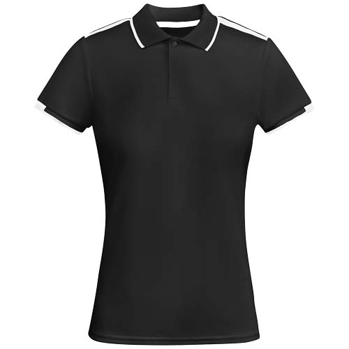 Tamil sportowa koszulka damska polo z krótkim rękawem Czarny-Biały R04098T5 