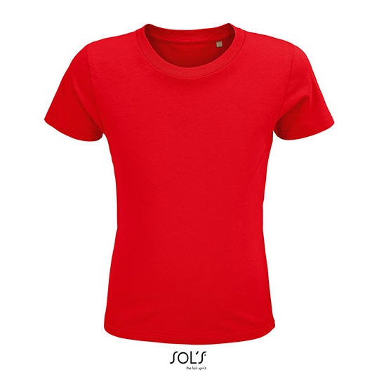 T-shirt Dziecięcy Krótki Rękaw Bawełna Organiczna Red L03580-544993 