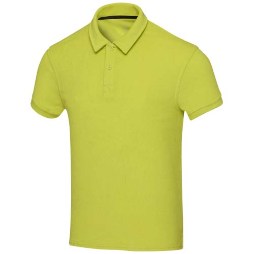 Koszulka polo Akoya, unisex, z materiału frotte z recyklingu  Limonkowy 37544639 
