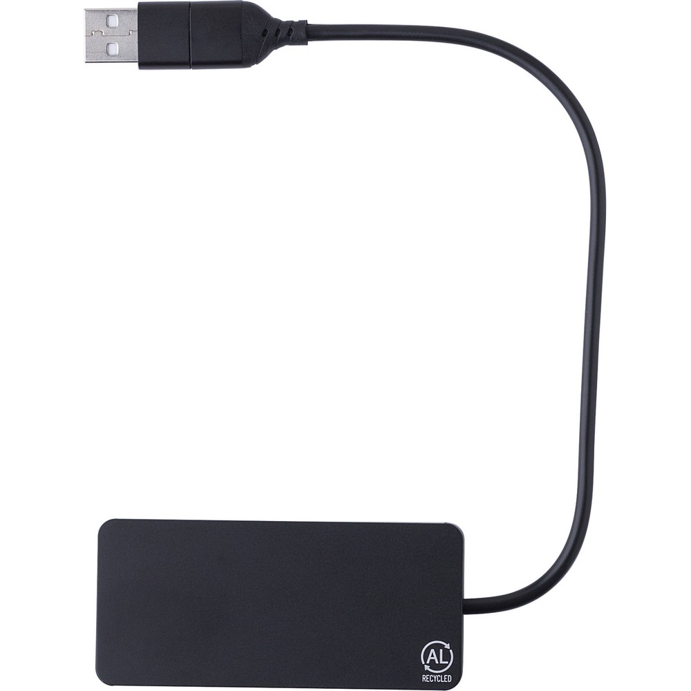 Hub USB i USB typu C Czarny V1689-03 (2)