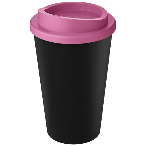 Kubek Americano Eco z recyklingu o pojemności 350 ml Czarny-Różowy 21042204 