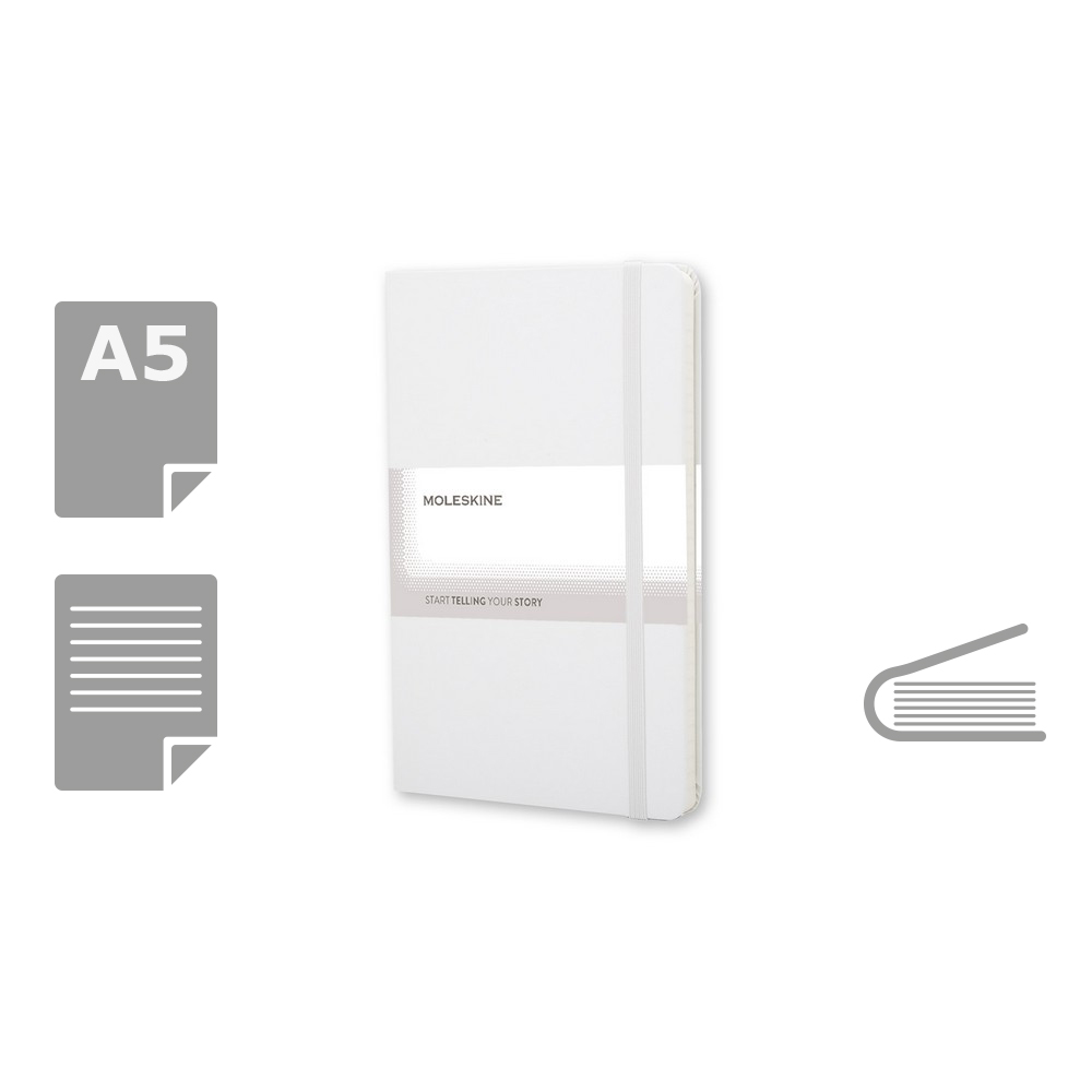 MOLESKINE Notatnik ok. A5 Biały VM301-02 