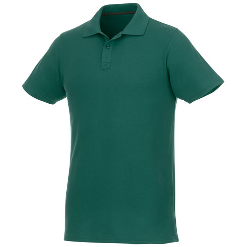 Helios - koszulka męska polo z krótkim rękawem Leśny zielony 38106600 