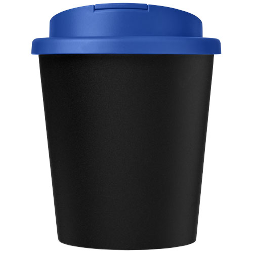 Kubek Americano® Espresso Eco z recyklingu o pojemności 250 ml z pokrywą odporną na zalanie  Czarny-Środkowy niebieski 21045506 (2)