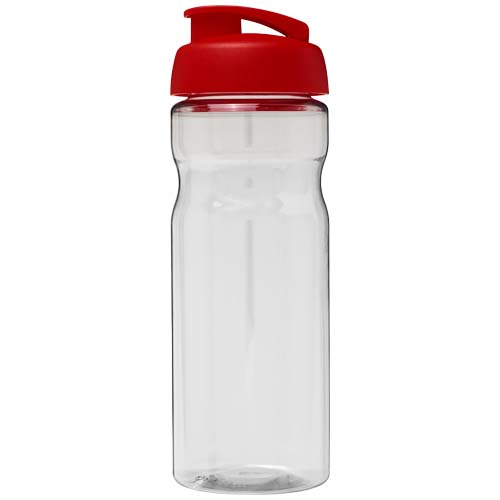Bidon H2O Eco o pojemności 650 ml z wieczkiem zaciskowym Przezroczysty-Czerwony 21009794 (2)