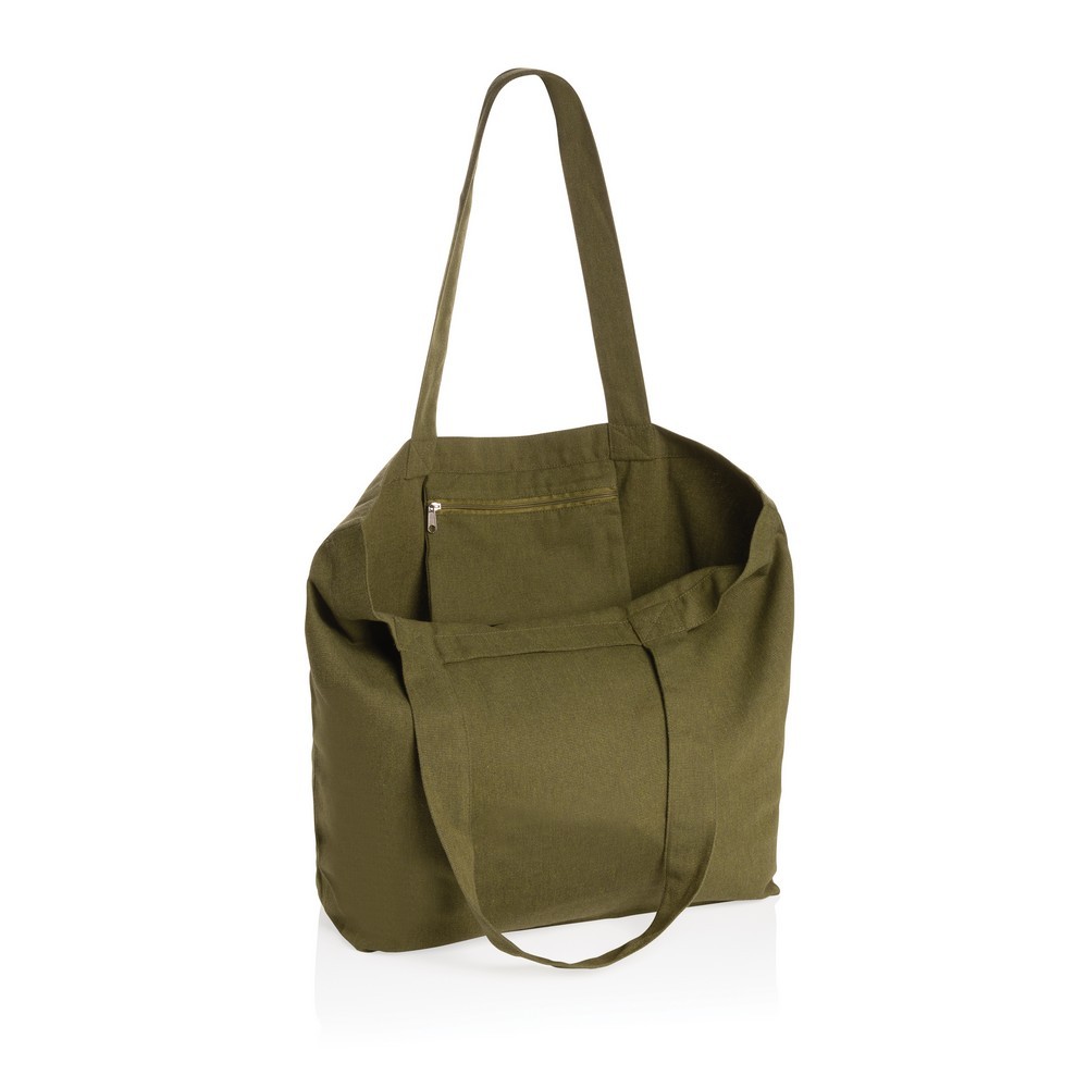 Torba na zakupy AWARE™, bawełna z recyklingu Zielony P762.967 (1)