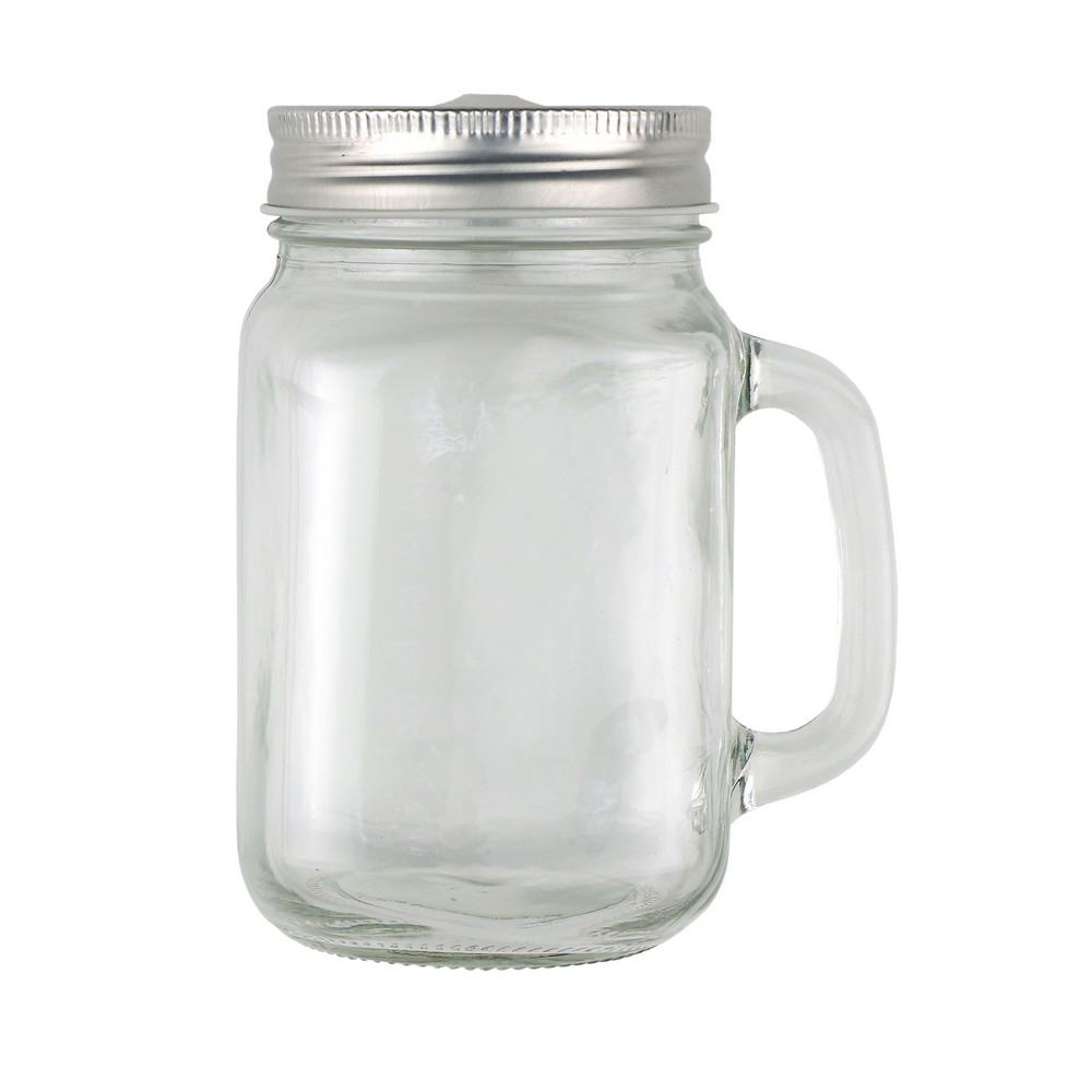Słoik do picia 480 ml ze słomką Neutralny V8485-00 (2)