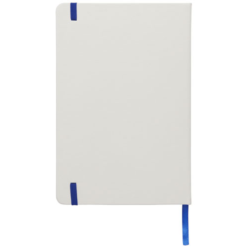 Biały notes A5 Spectrum z kolorowym paskiem Biały-Królewski niebieski 10713501 (3)