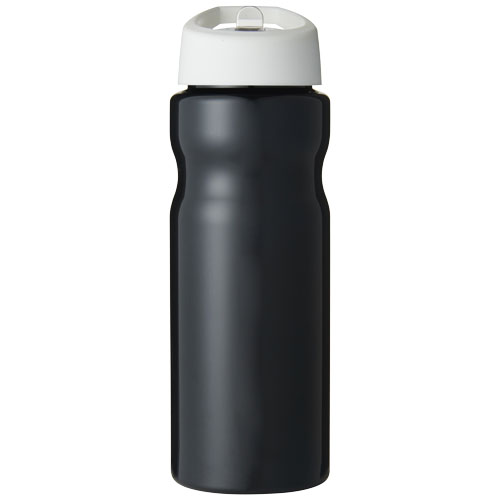 Bidon H2O Base® o pojemności 650 ml z wieczkiem z słomką Czarny-Biały 21004908 (2)