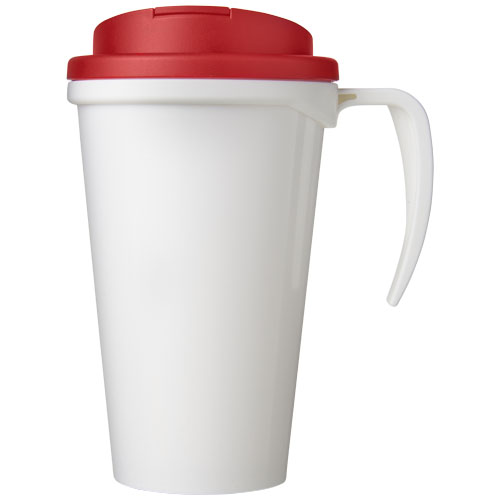 Kubek Brite-Americano® 350 ml z wieczkiem zapobiegającym rozchlapaniu Biały-Czerwony 21042008 (2)