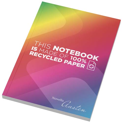 Gadżet reklamowy - 50x Notatnik Novella Austen w formacie A5 z miękką okładką wykonaną z papieru z recyklingu – 100 kartek w linie