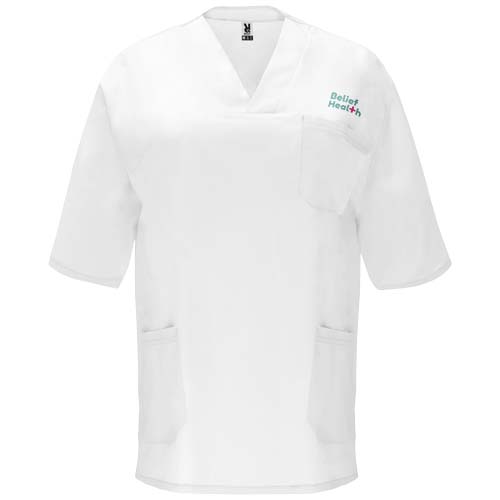 Panacea 160 g/m2 bluzka do pracy unisex z krótkim rękawem  Biały R90981Z0 (1)