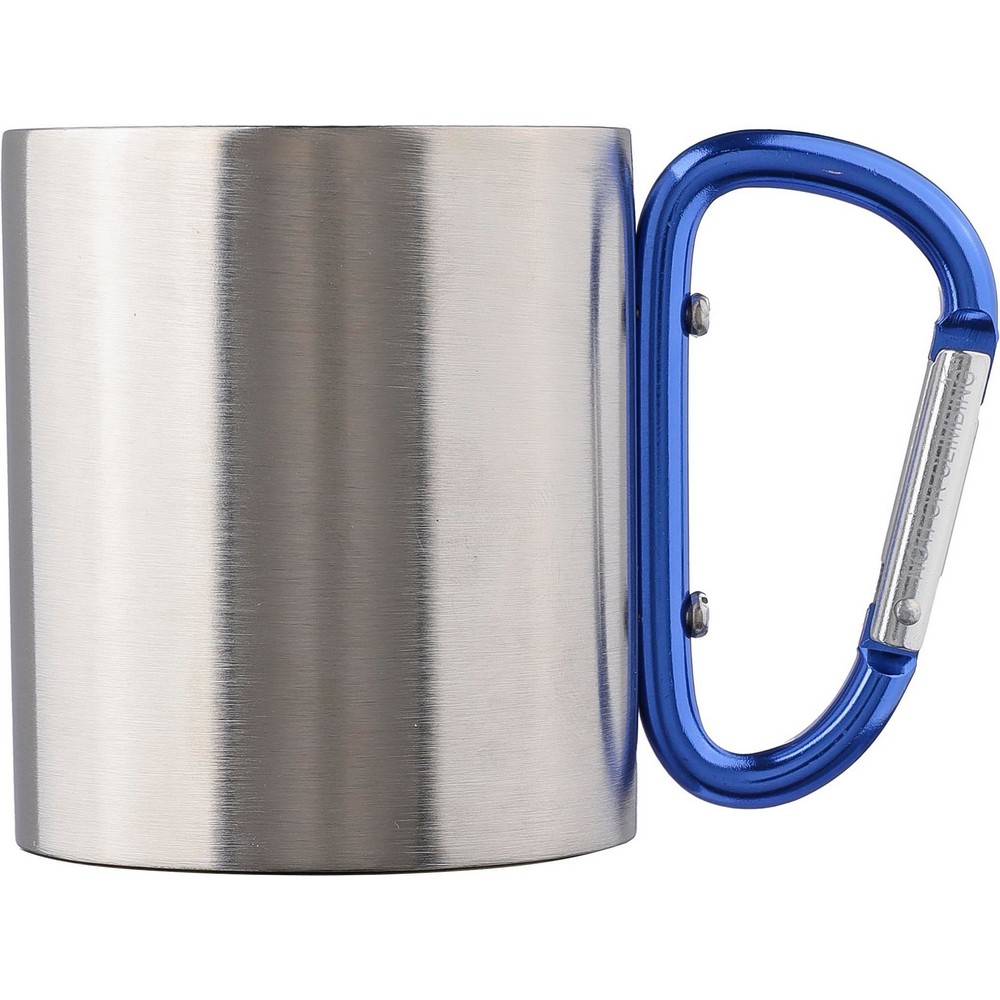 Metalowy kubek 185 ml z karabińczykiem Granatowy V0646-04 