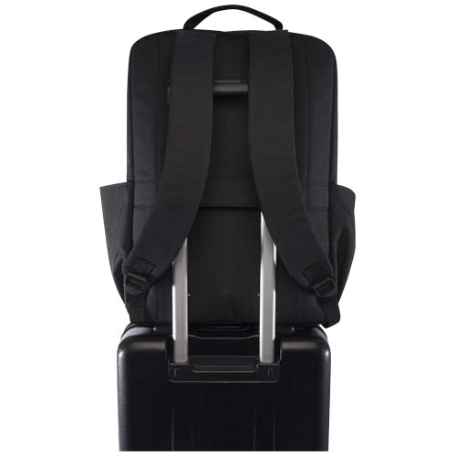 Libra plecak na laptopa o przekątnej 15 cali o pojemności 15 l wykonany z materiałów z recyclingu z certyfikatem GRS Melanż węglowy 13008484 (5)