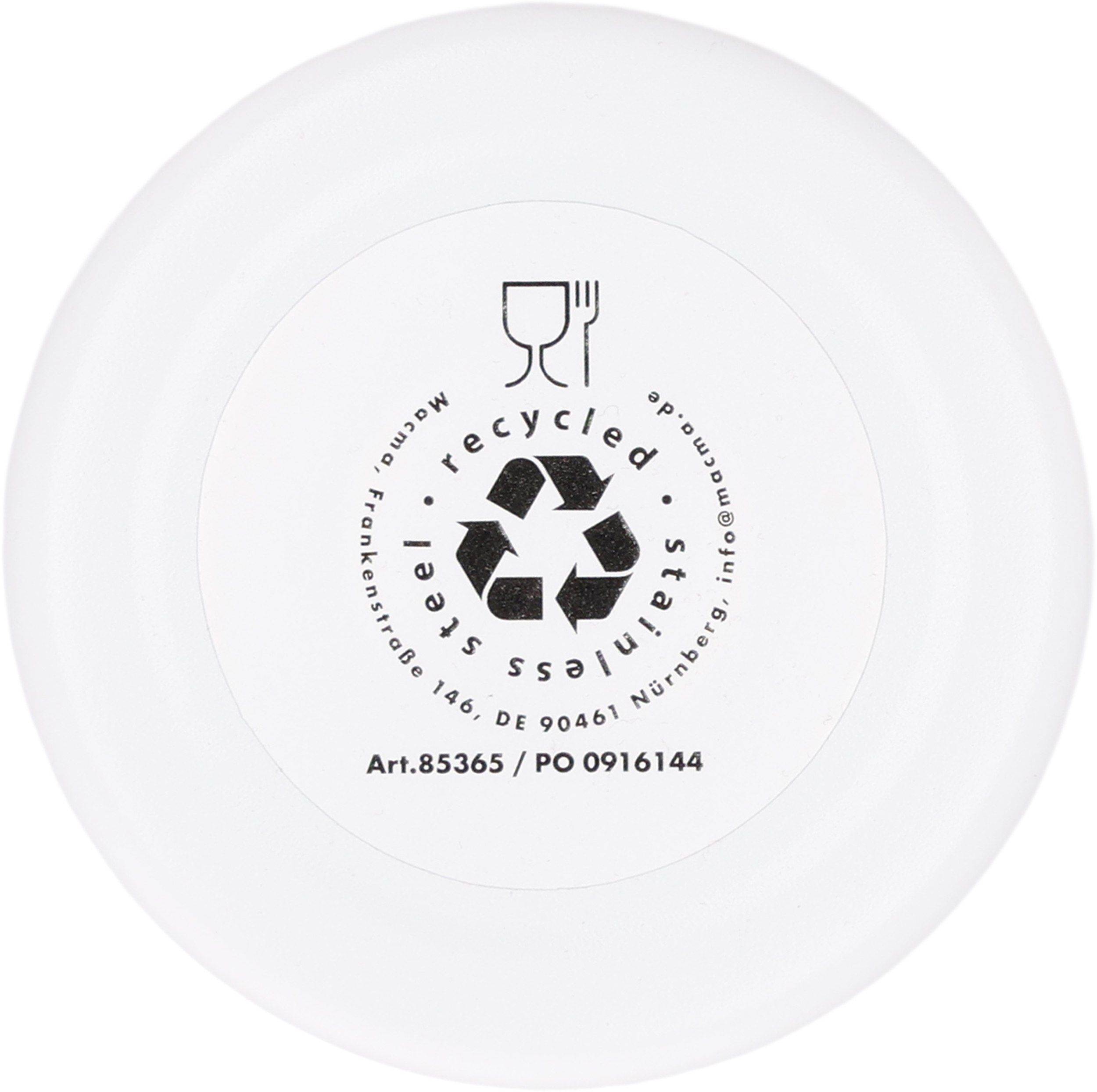 Kubek termiczny ze stali z recyklingu 450 ml SILVIO Biały 8536506 (7)