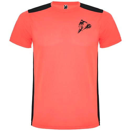 Detroit sportowa koszulka dziecięca z krótkim rękawem Fluor Coral K66529NO (1)