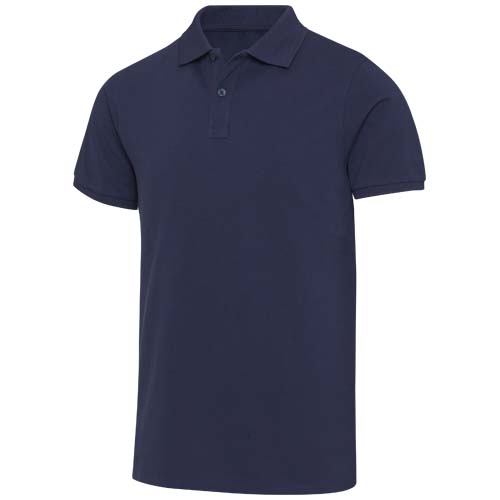Beryl naturalna koszulka polo z recyklingu z krótkim rękawem, unisex, o gramaturze 220 g/m² Granatowy 3955855A 