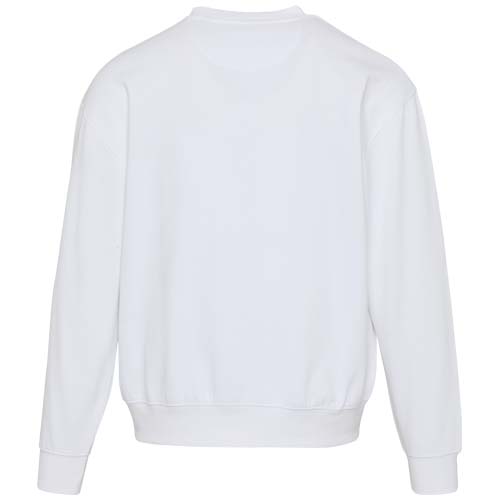 Boris 280 g/m2 sweter unisex z organicznego materiału z certyfikatem OCS o luźnym kroju i z okrągłym dekoltem Biały 39564010 (3)