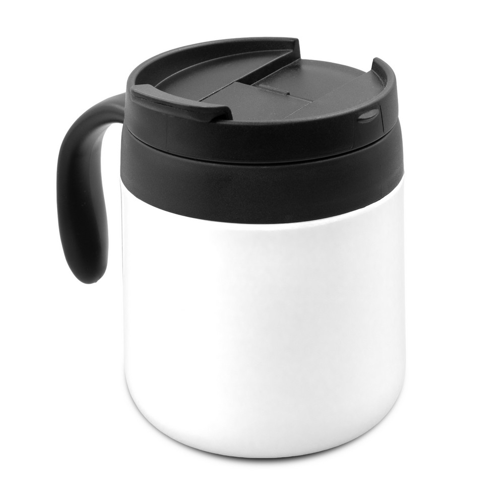 Kubek termiczny 400 ml z rączką | Wyatt Biały V4838-02 