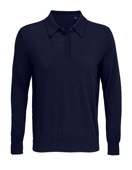 Sweter Polo Męski Welna Poliester Night NB3986-805144 