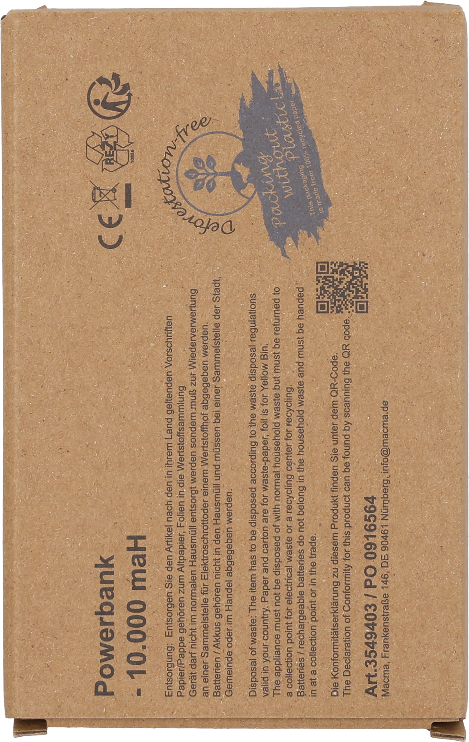 Power bank z ABS z recyklingu 10000 mAh PRESTON Różowy 3549411 (8)