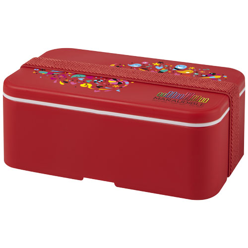 MIYO jednopoziomowe pudełko na lunch  Czerwony-Czerwony 21046921 (1)