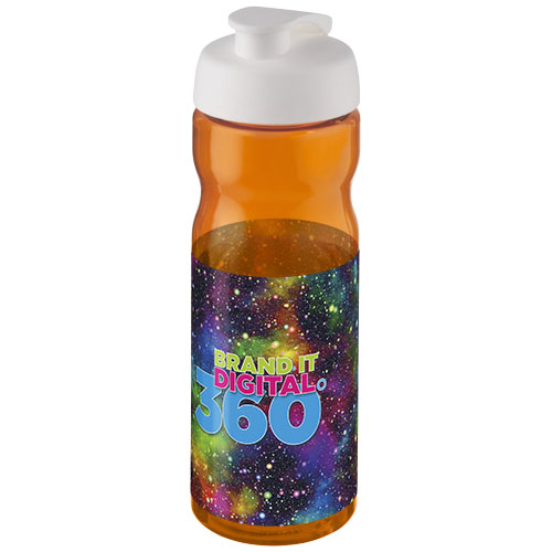 Bidon H2O Base® o pojemności 650 ml z wieczkiem zaciskowym Pomarańczowy-Biały 21004530 (1)