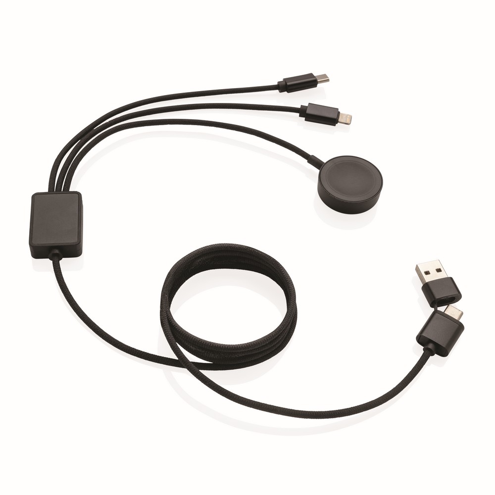 Kabel do ładowania 6 w 1 Terra, bezprzewodowa ładowarka do zegarka Szary P302.5902 (5)