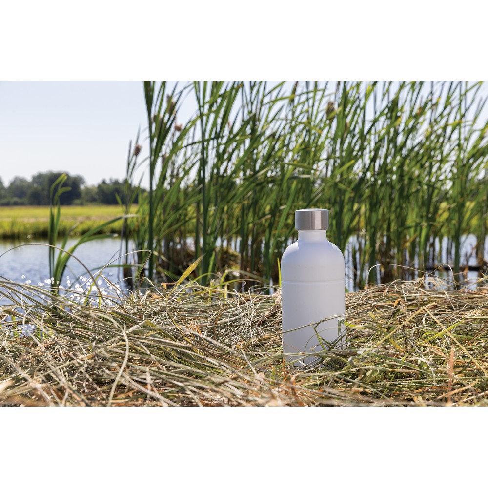 Butelka sportowa 800 ml Soda do napojów gazowanych, stal nierdzewna z recyklingu Biały P435.803 (8)
