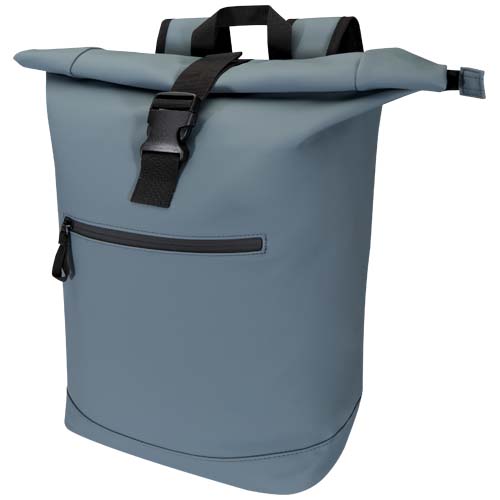 Resi Plus plecak na 15-calowego laptopa o pojemności 18 l z recyklingu, z certyfikatem GRS i zwijaną górną częścią Szaroniebieski 13009355 