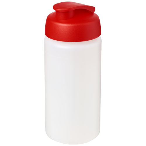 Bidon Baseline® Plus o pojemności 500 ml z wieczkiem zaciskowym i uchwytem Przezroczysty-Czerwony 21007218 