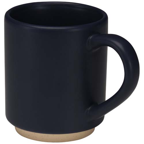 Camilla - kubek ceramiczny o pojemności 180 ml, z matowym wykończeniem. Można go wkładać jeden w drugi. Granatowy 10096055 
