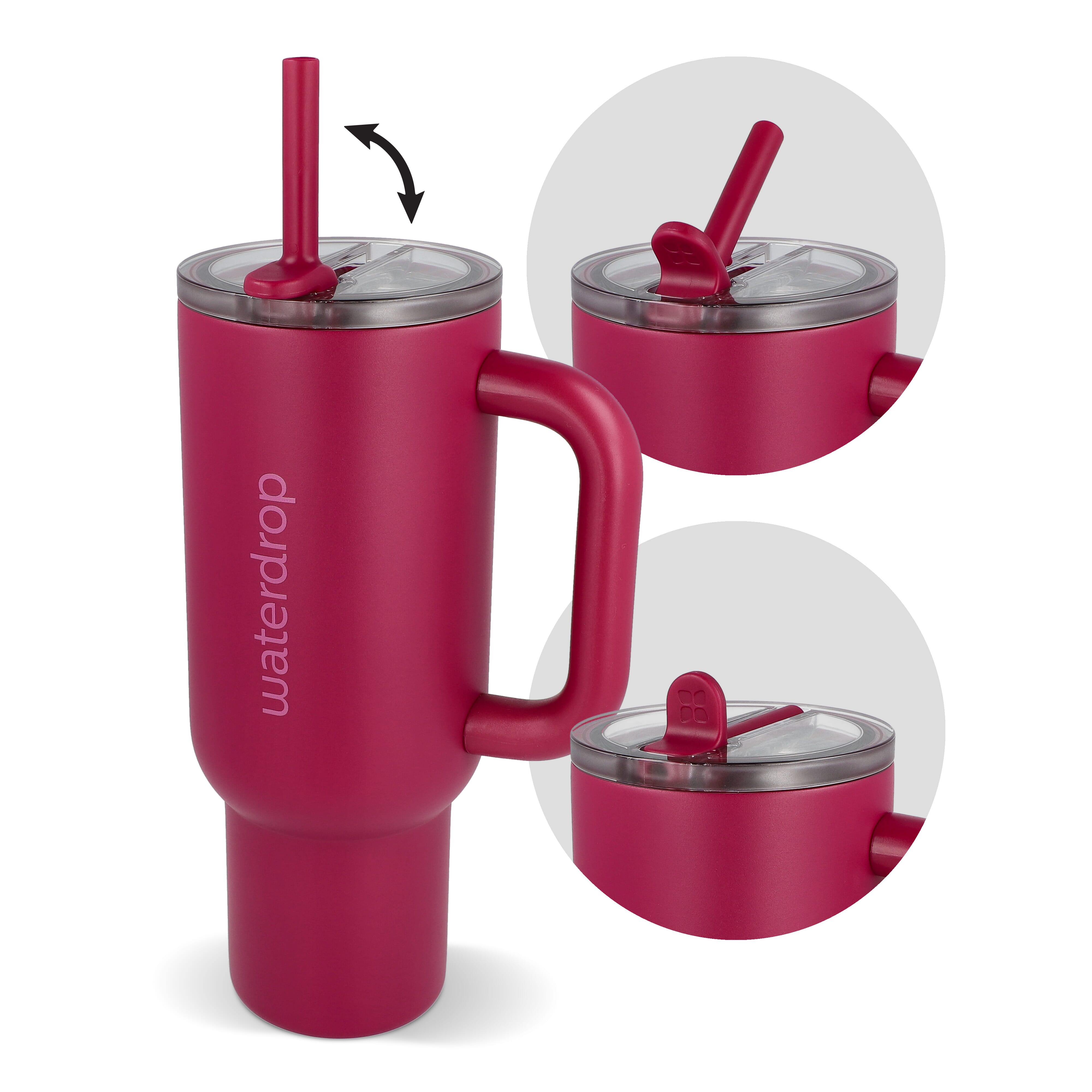 Kubek termiczny Waterdrop Explorer 1,1 l Ciemnoróżowy LT47003-N0078 (9)