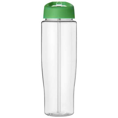 Bidon H2O Tempo® o pojemności 700 ml z wieczkiem z słomką Przezroczysty-Zielony 21004420 (2)