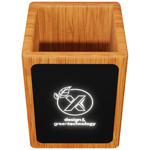 SCX.design O12 drewniany podświetlany stojak na ołówki z podwójnym wyjściem USB Drewniany 1PX07771 (7)